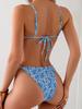 Triangle Strap Pearl Sexy Bikini Split Swimsuit