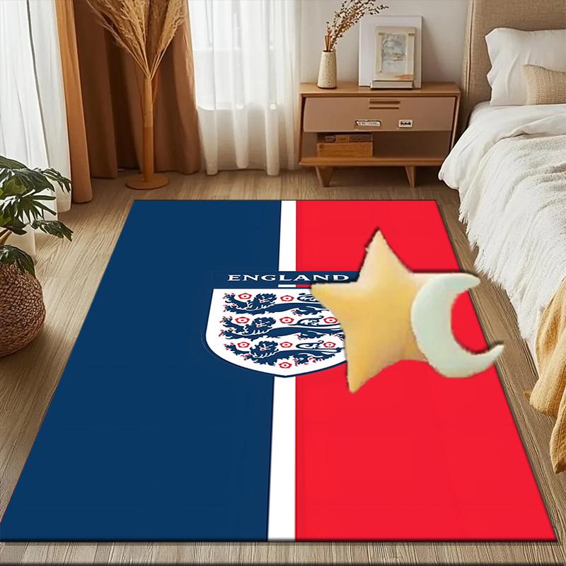 England Football Crest Printed Office Carpet Chair Cushion  Entryway Rug, Rugs for Living Room, Bedroom Christmas gifts
