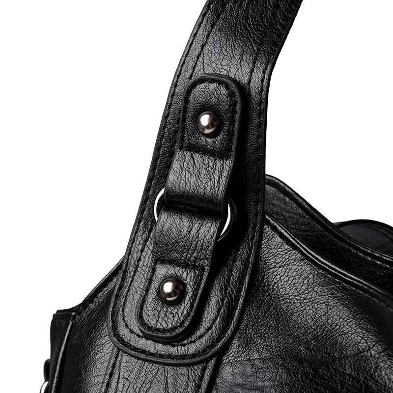 PU Tote Bag Women's Fashion Shoulder Handbag with Zip Pockets Adjustable Strap Large Capacity Daily Bag