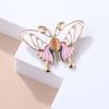 Oliedruppelend Insect Dier Mode Verfijnd Kattenoog Steen Vlinder Anti-reis Broche Speld Vrouwelijke Accessoires Broche Sieraden