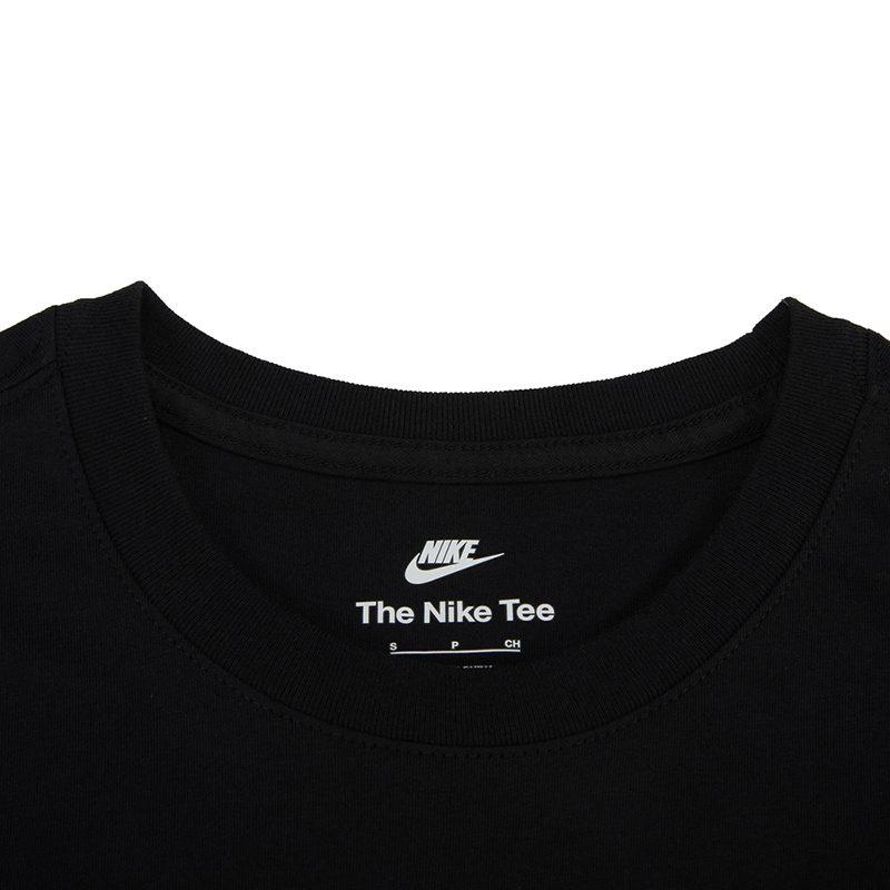 Nike T Shirts Men's Black Crew Neck Moderate Straight Fit DM6962-010