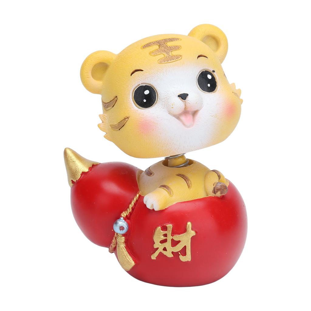 Tiger Ornament Premium Resin Cute Exquisite Bright Colors  Wide Application Tiger Toy