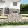 VidaXL Arched Gabion Basket, Gabion Cage, Gabion Wall, Stone Basket, Gabion for Stone Garden Patio Outdoor, 153387