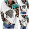 Women's Casual Fashion Temperament Round Neck Jumper Long Sleeve Western  Hoodie