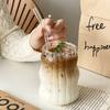 Coffee Mug Transparant Drinking Glass Cup Creative Wave Shape Iced Tumbler Cup Juice Milk Tea Mug Drinkware Water Glasses Ripple