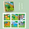 Šest stran malované dřevěné puzzle Trojrozměrné puzzle s dopravními zvířaty Stavební bloky Vzdělávací hračka pro rané vzdělávání