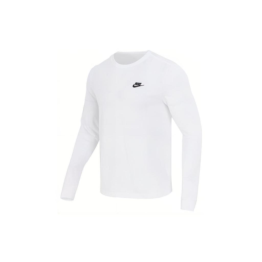 Nike Embroidered Logo Loose-Fit Running Long Sleeve T-Shirt Men Tops White AR5194-100
