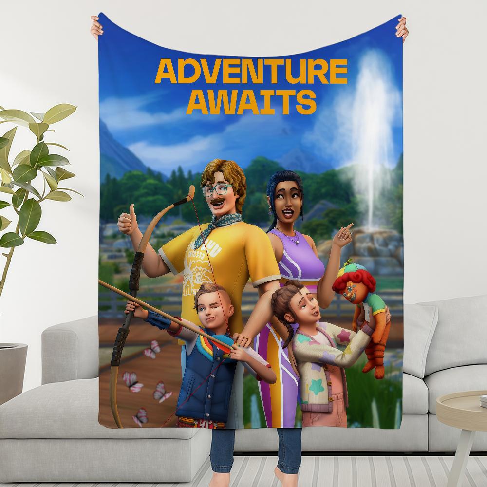 S-Sims Blanket Throw 4 Super Cosy Plush Living Room Sofa Game The Couch Childish Birthday Gifts