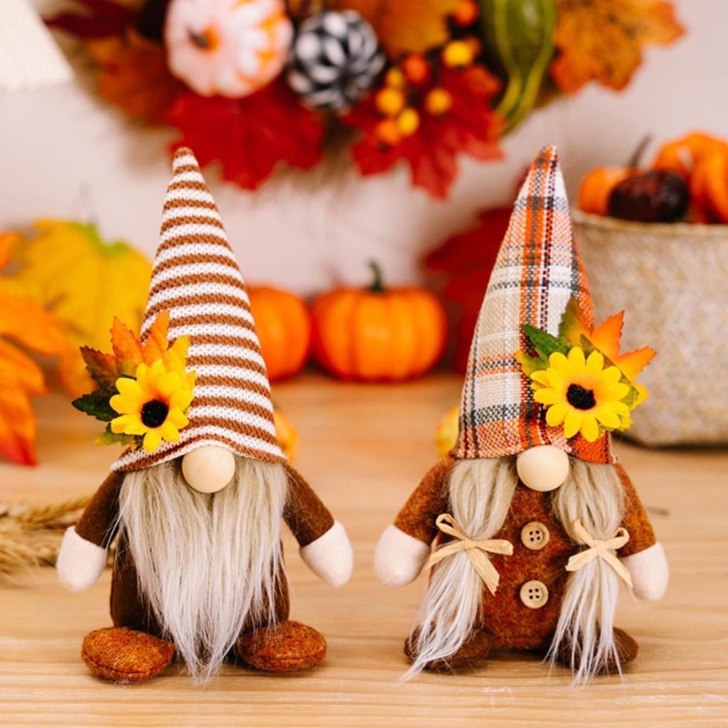 Fall Gnome Autumn Gnome Pumpkin Sunflower Swedish Dwarf Thanksgiving Day Christmas Decor NordicGnome Land God Old Man Decor