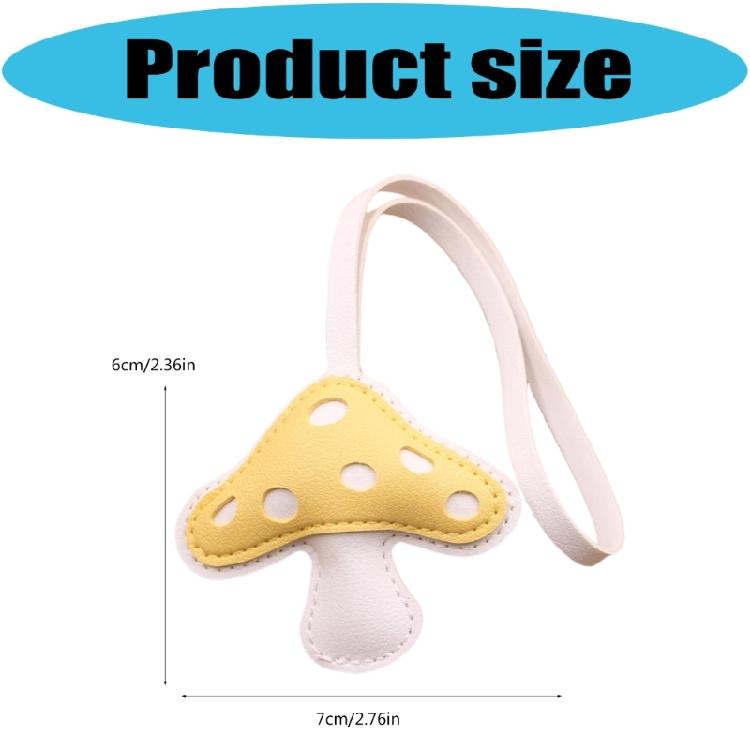 Artificial Leather Mushroom Handmade Keychain Lanyard for Long Time Use Key Management