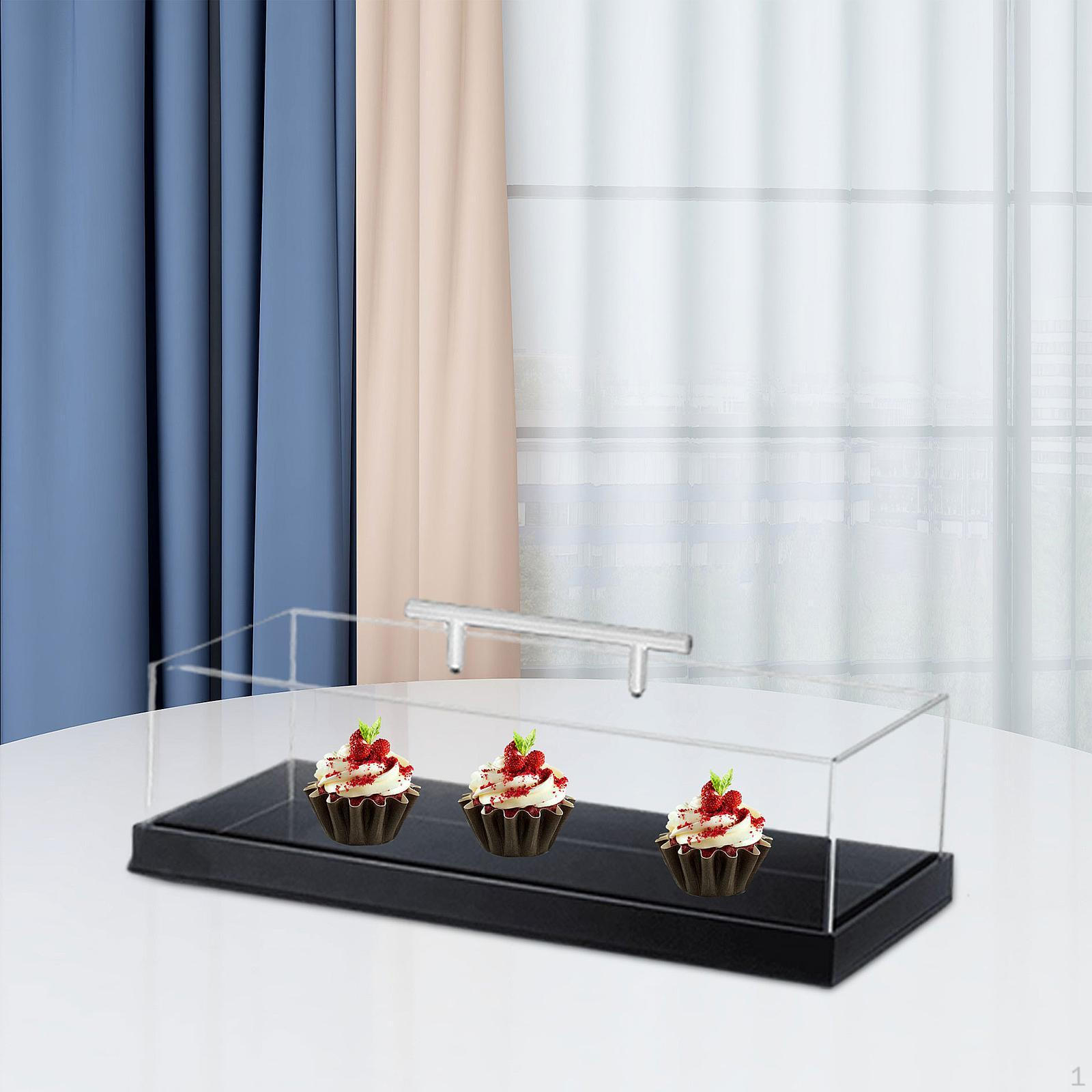 

Акриловый ящик для хранения, прямоугольный контейнер с крышкой, держатель для кексов и конфет, дисплей Style B