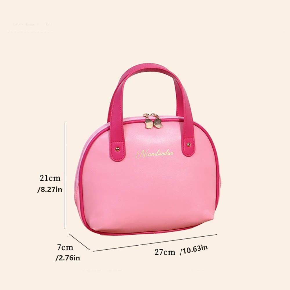 Storage Container PU Cosmetic Bag Large Capacity Washing Bag Portable Handheld  Make Up Bag  Girls