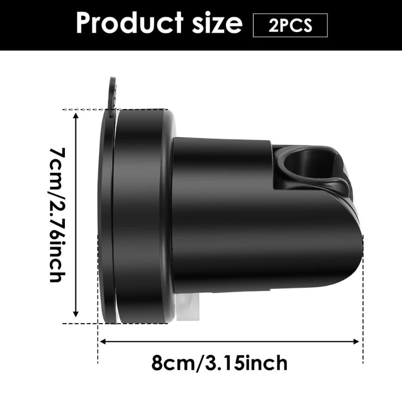 Suction Cup Shower Head Holders Strong Adhesive Wall Mount Adjustable Angle Shower Brackets Quick Fixing for Bathroom