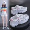 Summer Running Shoes Breathable Clunky Sneakers Women's New Summer Student Sports Casual White Shoes
