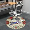 1pc Deer Floral Office Round Area Rug, Under Office Chairs Bedroom Living Room Home Decor, Room Deco, Available In Various Sizes L1024316