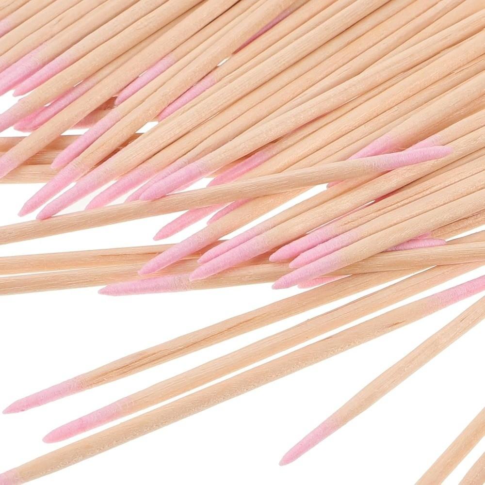 200 pcs Precision Pointed Tip Cotton Swabs Disposable Makeup Applicators Makeup Eyeliner Correction