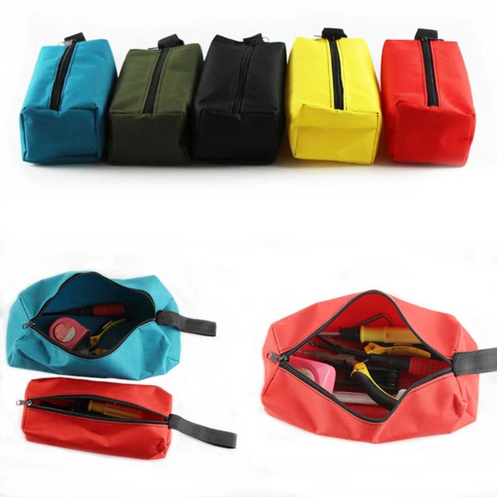 Multifunctional Hand Tool Organizer Bag Thick Canvas Storage with Zipper for Small Tools Wrench Screwdriver Portable