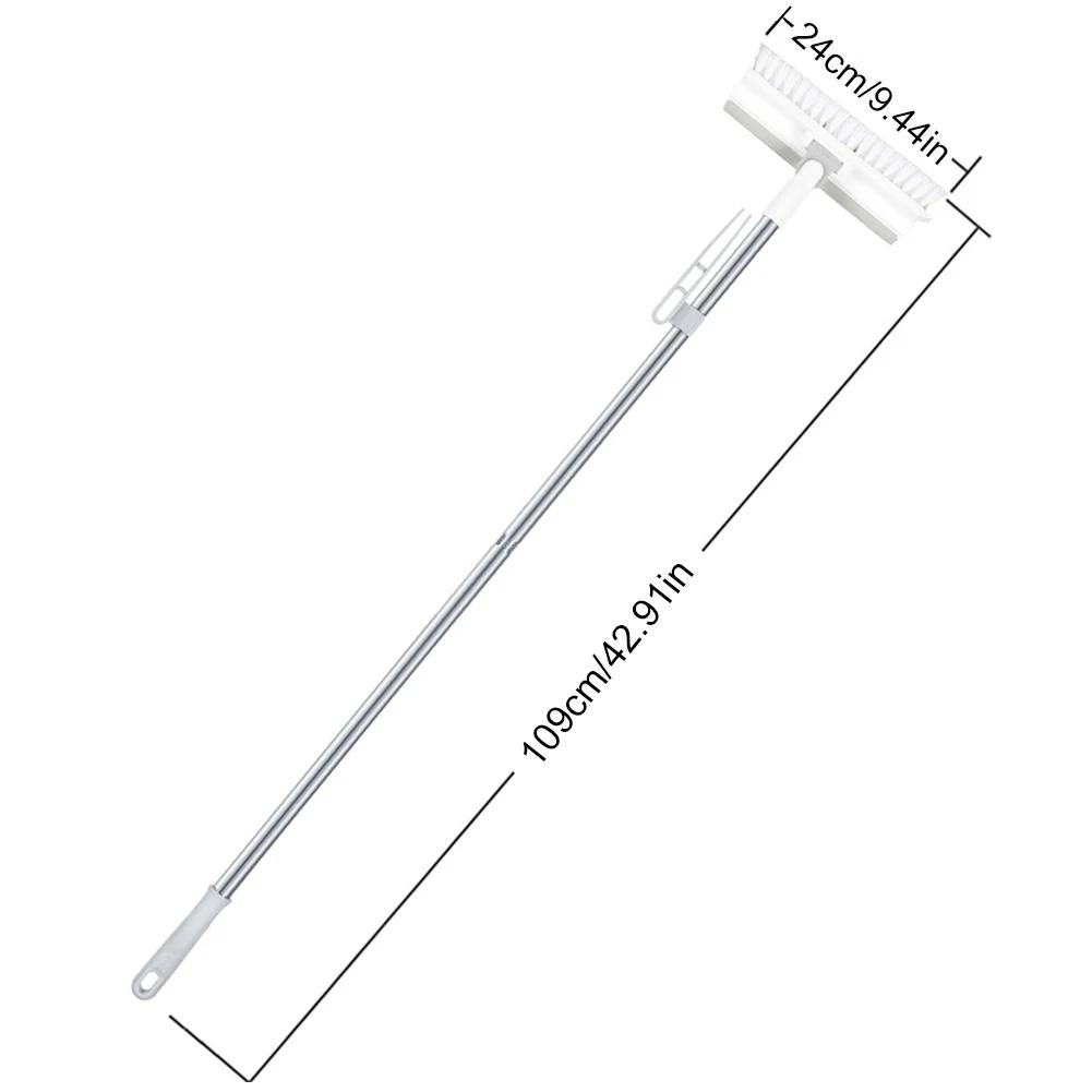 Floor Scrub Brush 3 in 1 Long Handle Handle Shower Scrubber Scrape Stiff Bristle Cleaning Scrub Brush Versatile Cleaning Tool