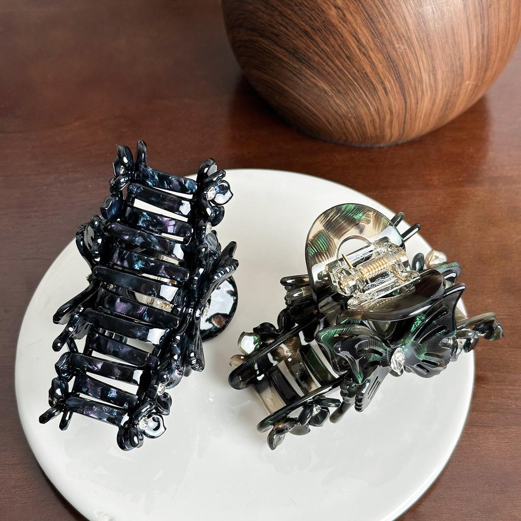 Rhinestone Butterfly Glamorous Hair Claw Clip For Trendy Updo And Styles Ponytail