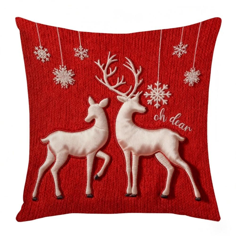 2D Printed Christmas Pillow Covers Tree Snowman Pillow Cover Party Supplies Xmas Pillowslip Sofa