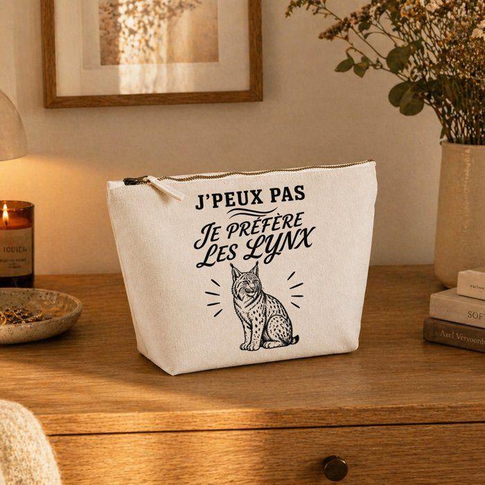 Trousse de toilette - PLANETEE - J'peux pas minimaliste - Beige 100% coton - 3 L (28×19×9 cm) - Zip métal