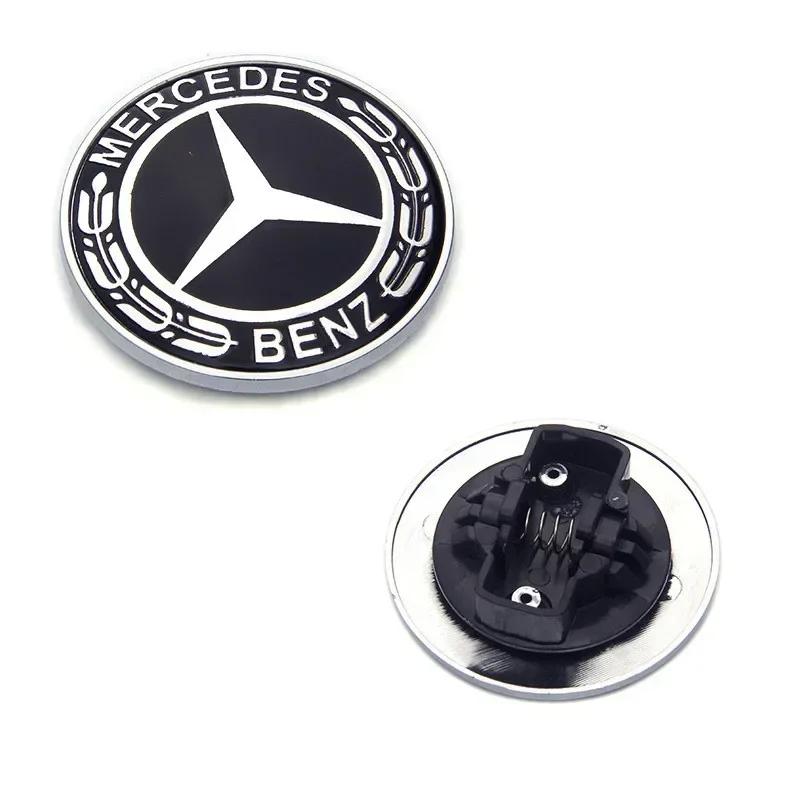 Auto Metall Flaches Motorhauben Emblem Front Plakette Logo Aufkleber Für Mercedes Benz W212 W213 W205 W177 W247 W176 CLS CLA CLK CLG GLS