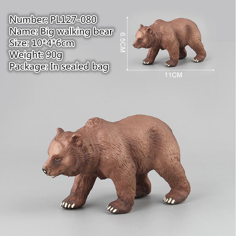Realistisches simuliertes Mini-Braunbären-Modell Solide Simulationstiere Die Familie der Braunbären-Actionfiguren Spielzeug für Kinder Geschenk
