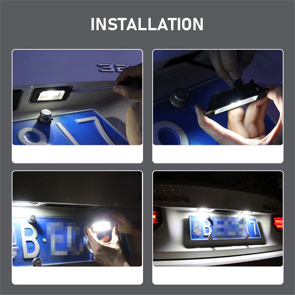 2Pcs LED License Plate Lights - Plug-and-Play For Land Rover Range Rover Sport Discovery 3 4 Freelander 2 License Plate Lights 2