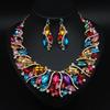 European and American Fashion Necklace Women's Earrings Set Luxury Bridal Banquet Dress with Accessories