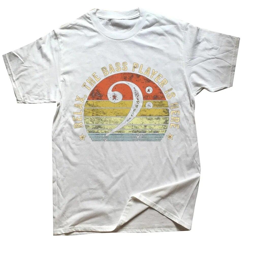 Забавные футболки Relax The Bass Player Is Here Bassist Music Guitar, хлопковая уличная одежда с короткими рукавами, подарки на день рождения, футболка унисекс 4XL