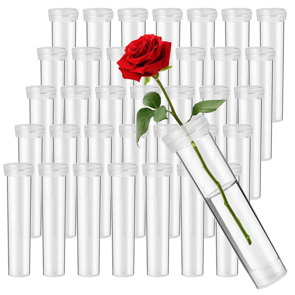 100Pcs Flower Water Tubes for Fresh Flowers Floral Water Vials Floral Arrangement Supplies Preserves Freshness Leak Proof Easy