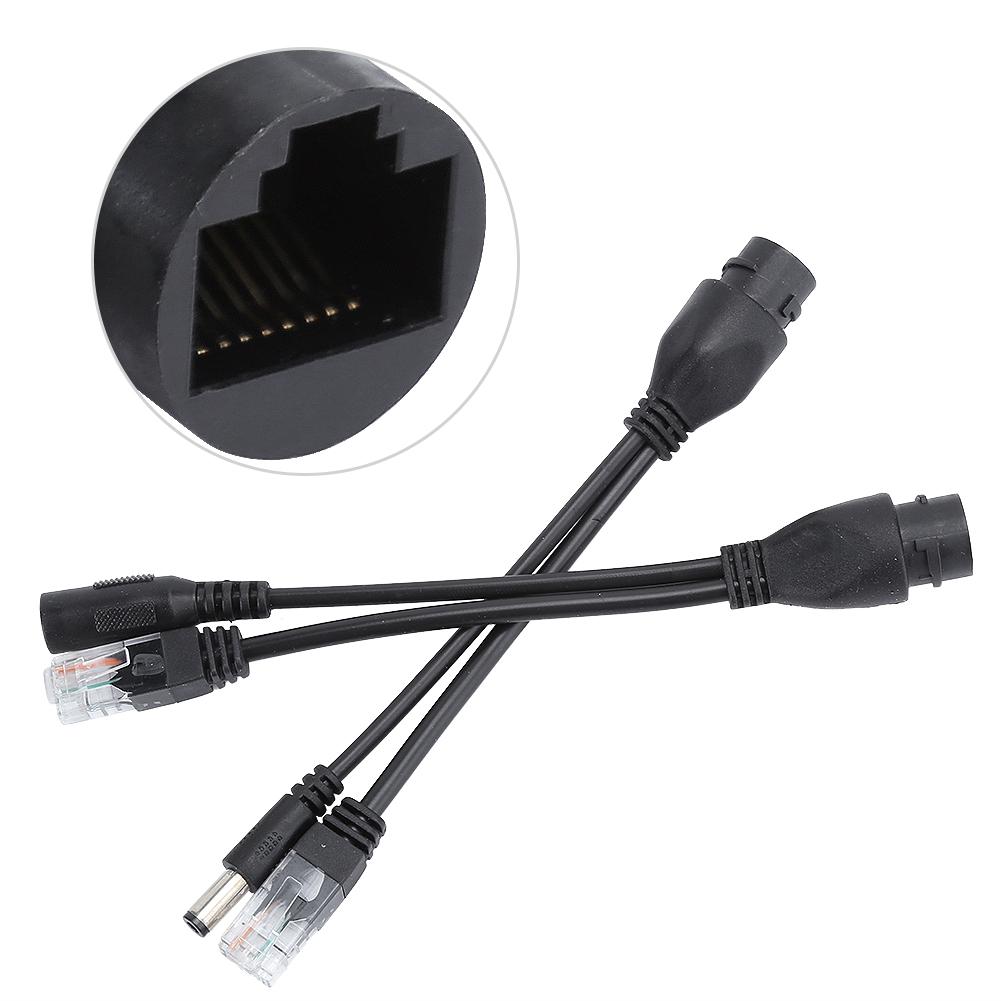 POE Adapter Cable NonStandard Waterproof Injector Splitter 12V(White )