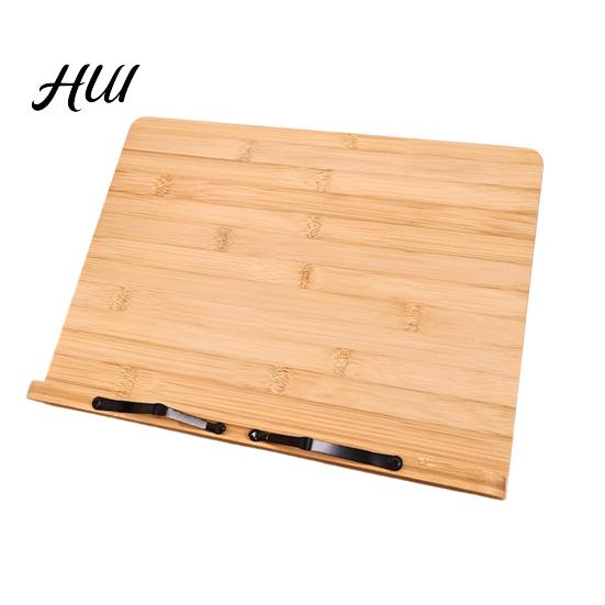 Anti-fatigue Reading Stand Bamboo Book for Kids, Adjustable Foldable Rack Computer Children, Multifunctional Desktop Holder Textbooks Portable Desk