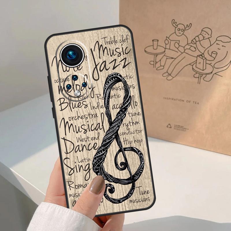 Music Note Musical Treble Clef For Honor Magic 8 Pro 7 6 5 Lite Case For Honor Win RT 200 400 50 70 90 X8b X9a X9b X9c X9d