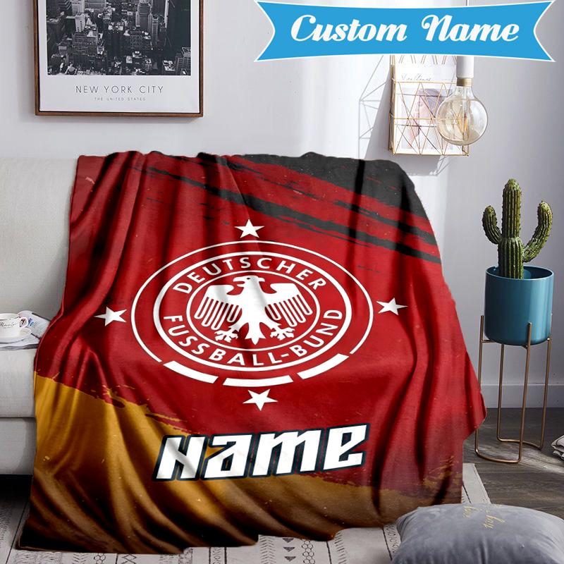 Custom Name Germany Flag Blanket Lightweight Ideal Bedding Blanket Perfect for Travel, Camping, Living Rooms, Sofas, Christmas gift