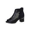 Fashion Fashion Versatile Woman Shoe Summer New Fish Mouth Shaped Heel Shoes Simple Temperament Women Sandals Anti Slip Mesh Short Boots