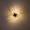 Nordic style ceiling LED for living dining black 4-light light, stylish, antique-style lighting, simple, compatible, cafes, children's rooms,