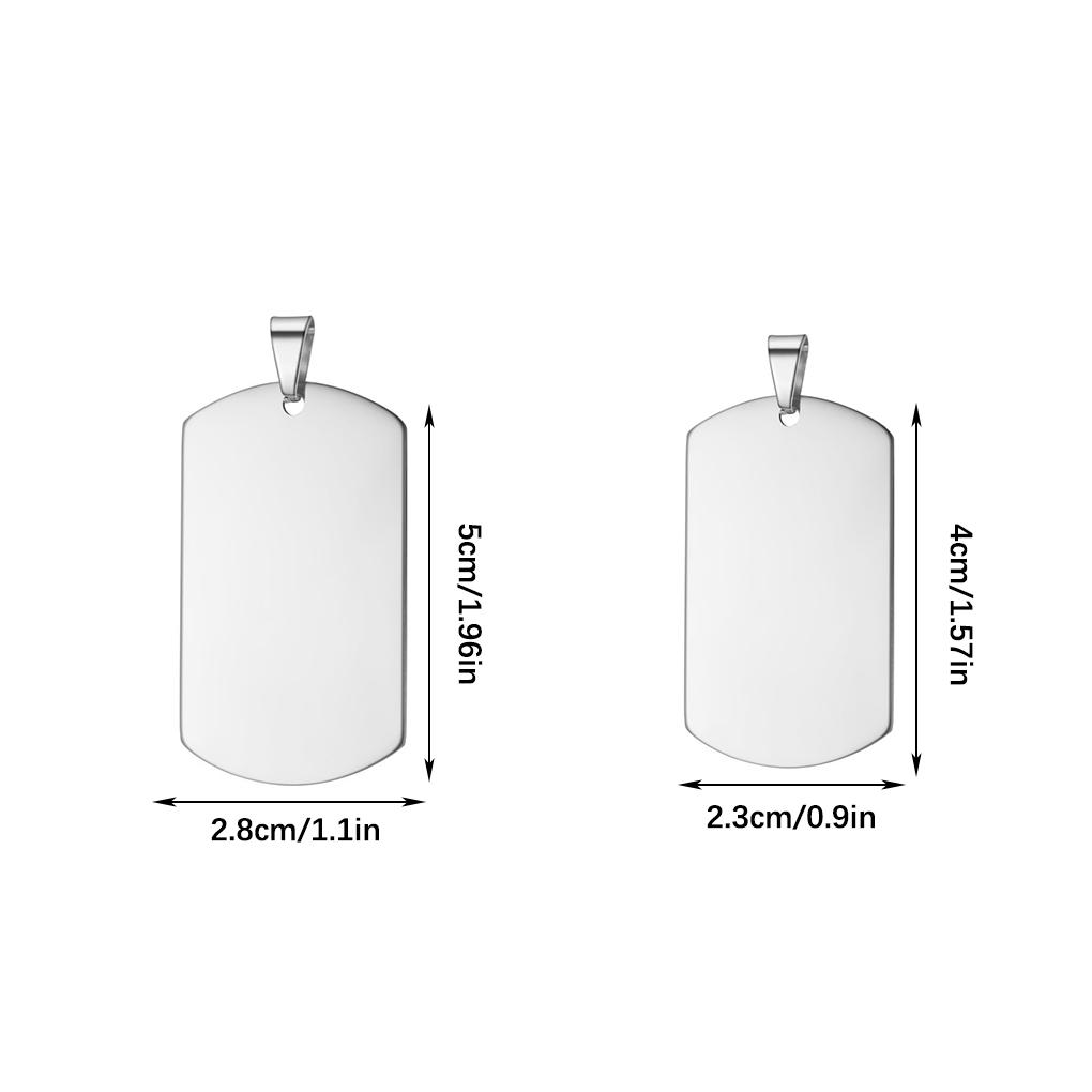Pet Tag Pendant Stainess Steel Fashion Date Jewelry Man Work Festival DIY Vintage Necklace Making Party Anniversary