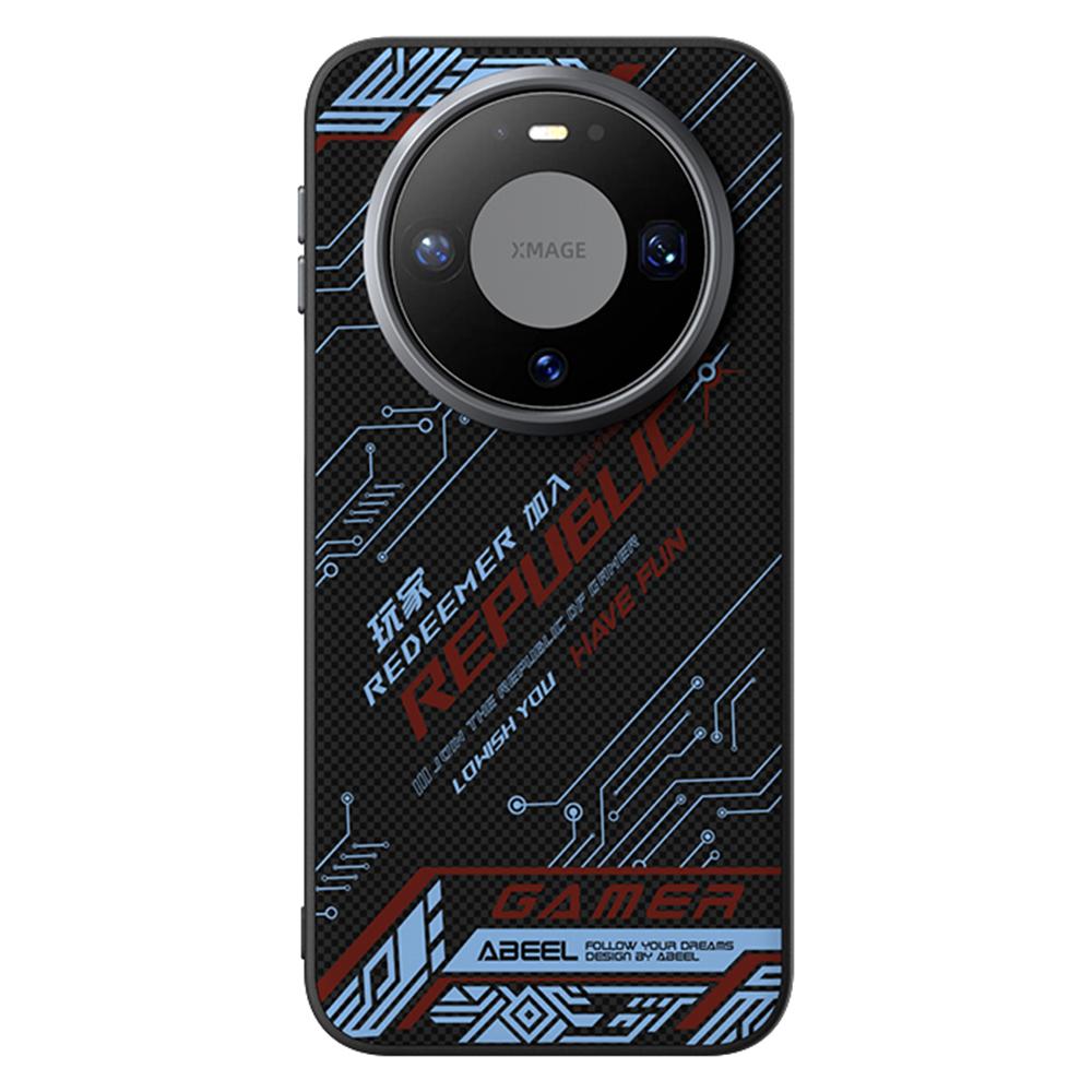 ABEEL For Huawei Mate 80 Pro Magnetic Case Micro-Embossing 6D Printed PC TPU Aluminum Alloy Leather Phone Cover