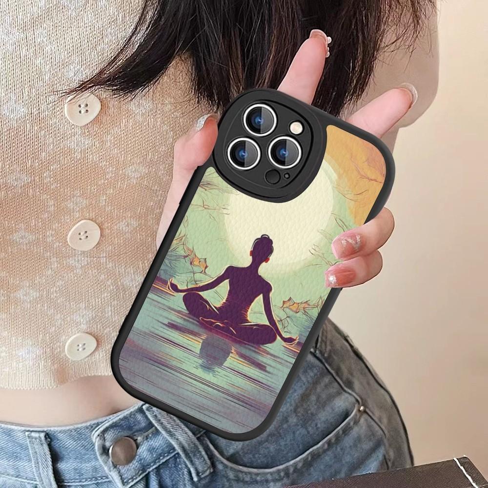 

Чехол для телефона Yoga из твердой кожи для iPhone 16 15 14 13 12 Mini 11 14 Pro Max Xs X Xr 7 8 Plus Fundas iPhone 15pro max