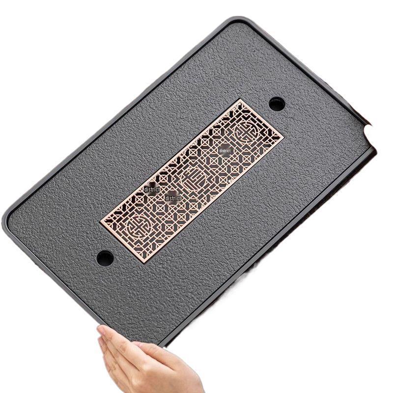 Minimalist Kung Fu Tea Tray with Water Storage - Imitation Wujin Stone