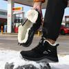 Anti-Static Fleece-Lined Safety Shoes - High-Top, Wear-Resistant, Dust-Free for Winter