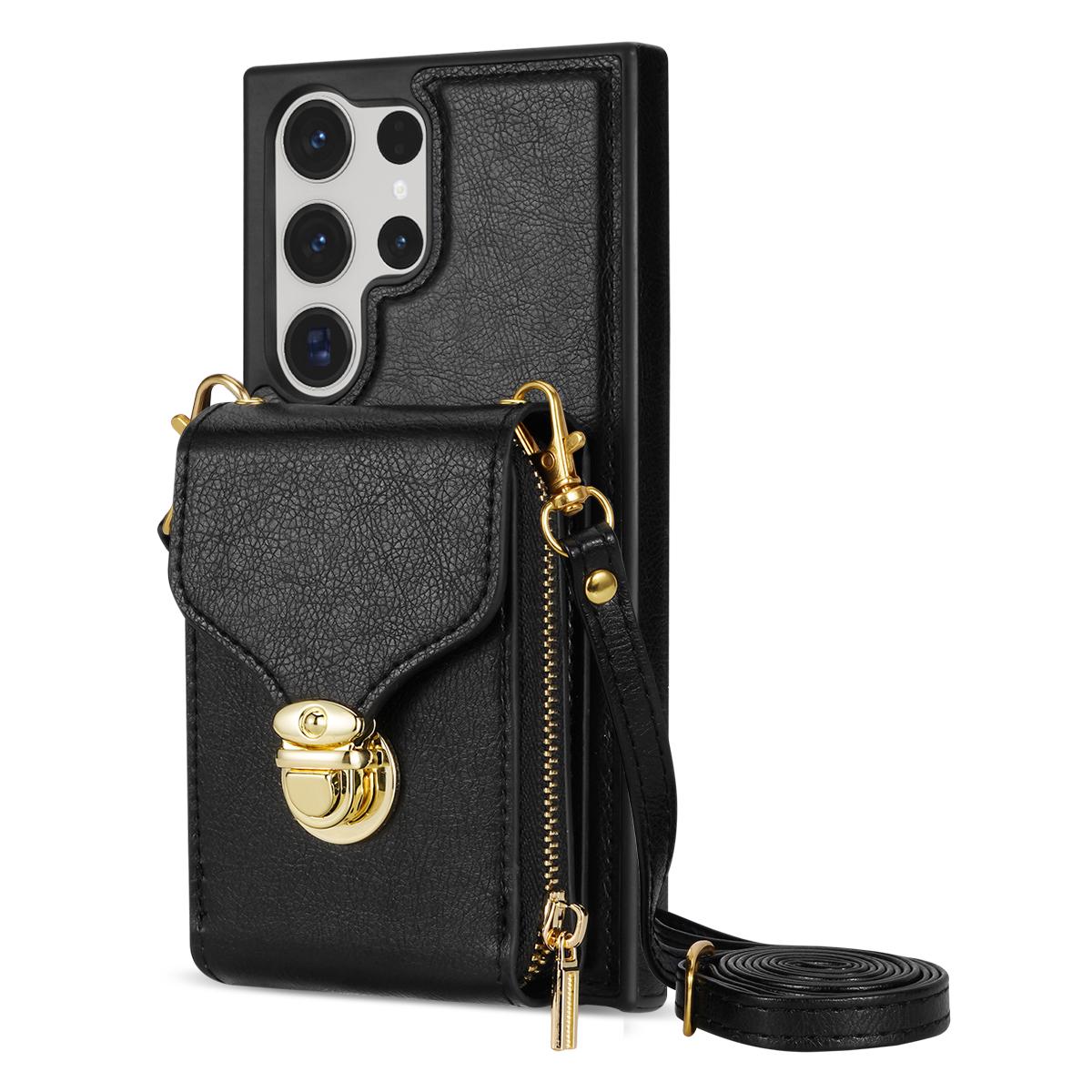

Lanyard Leather Crossbody Case For Samsung Galaxy S26 S25 Ultra S24 S23 FE S22 S21 Plus A36 A56 A37 A14 A54 Wallet Purse Cover for S24