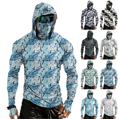 Men's Casual Drop-Shoulder Hooded Long-Sleeve  Shirt
