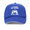 Gamer Baseball Cap Men I Paused My Game To Be Here Tops Interesting Play Computer Hat High Quality Snapback Hats Bone