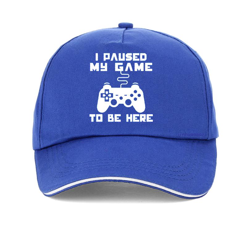 Gamer Baseball Cap Men I Paused My Game To Be Here Tops Interesting Play Computer Hat High Quality Snapback Hats Bone
