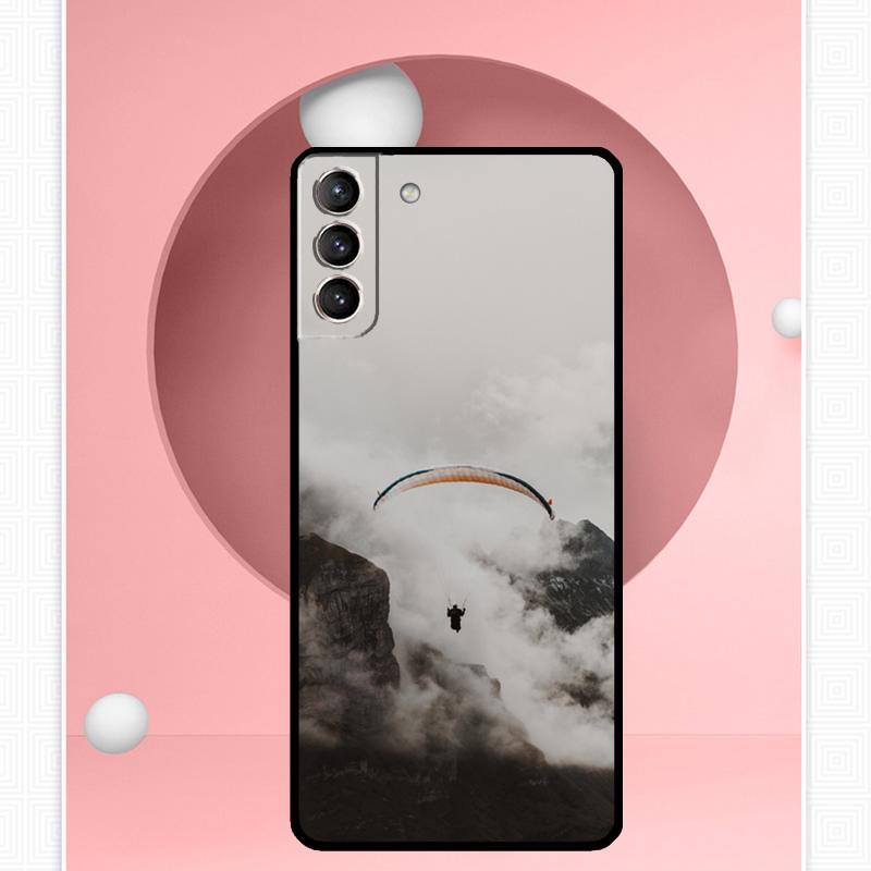 Gleitschirmfliegen Sport Hülle für Samsung Galaxy S24 S23 S22 Ultra Note 10 Plus Note 20 S9 S10 S20 S21 FE Rückseite
