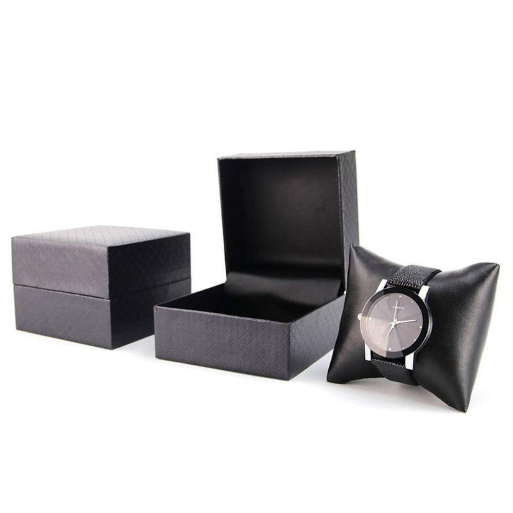 Protective Wristwatch Display Case PU Leather Travel Jewelry Organizer  for Men Gift