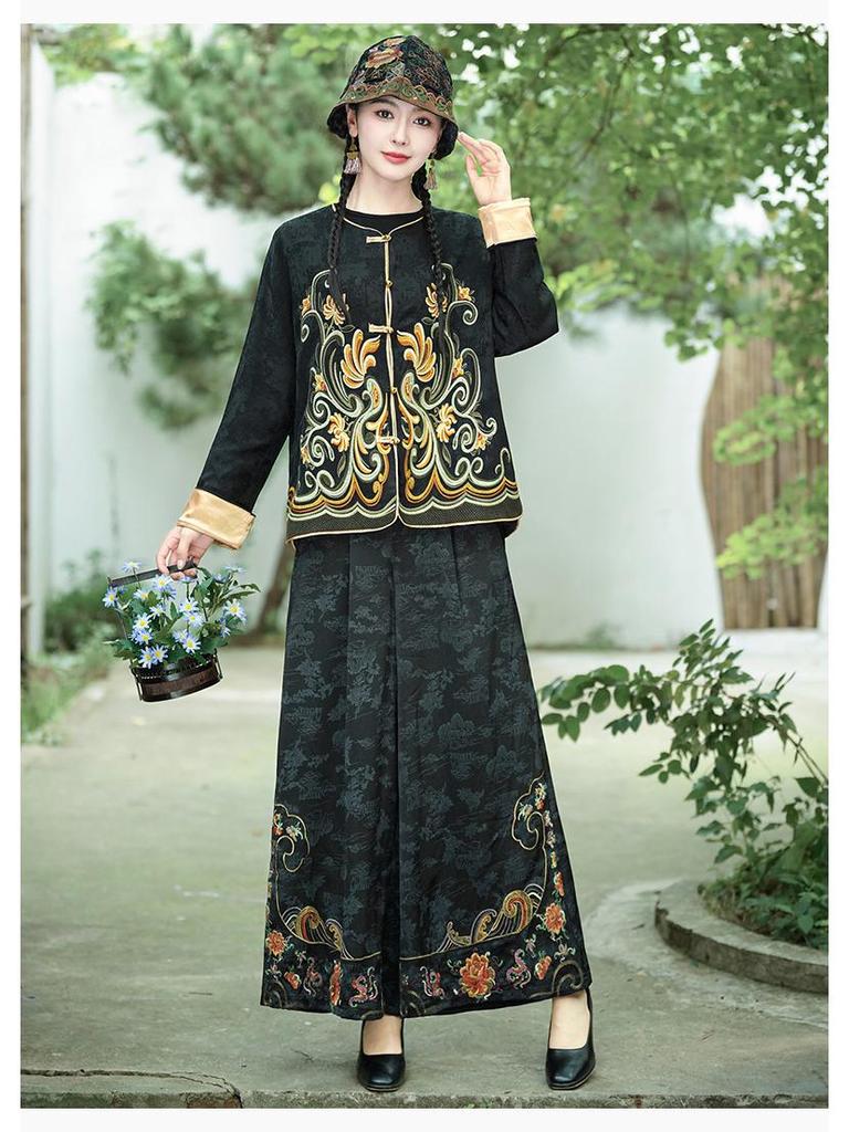 Ethnic Style Embroidered Women's Jacket Cardigan Top