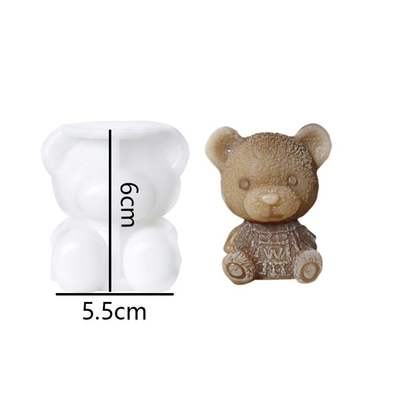 3d Ice Cube Maker Little Teddy Bear Shape Chocolate Cake Mould Tray Ice Cream Diy Tool Whiskey Wine Cocktail Silicone Mold Bear-01